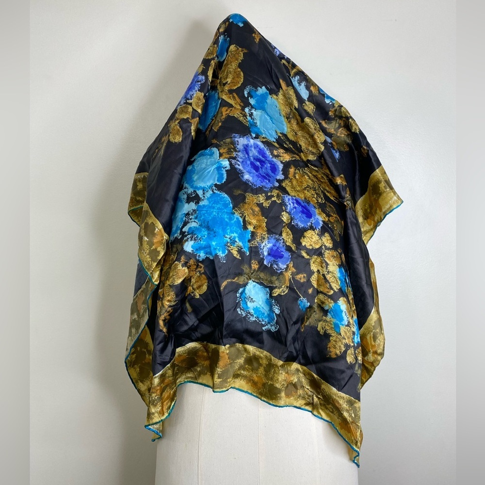 VINTAGE FLORAL SCARF 100% RAYON